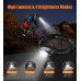 Glangeh LED Rechargeable Headlamp with Motion Sensor and 5 Light Modes, IPX6 Waterproof, 1200 mAh Battery Head Torch for Jogging, Running, Camping, Fishing, Hiking, Craftsmen, Children